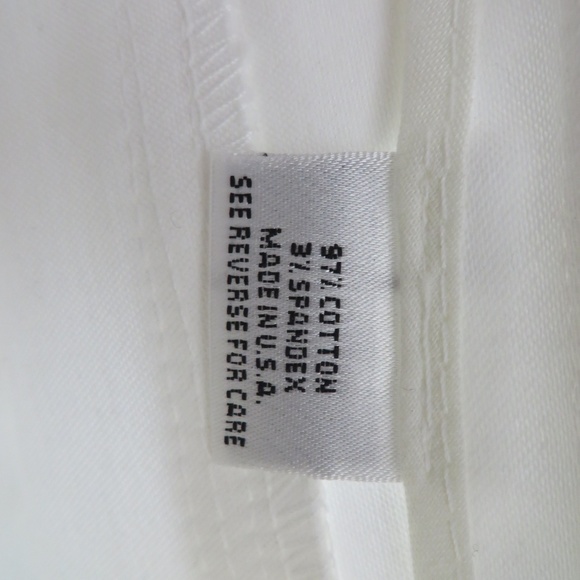 NWT Talbots White Pants with Floral Waistband 4P - Picture 7 of 8